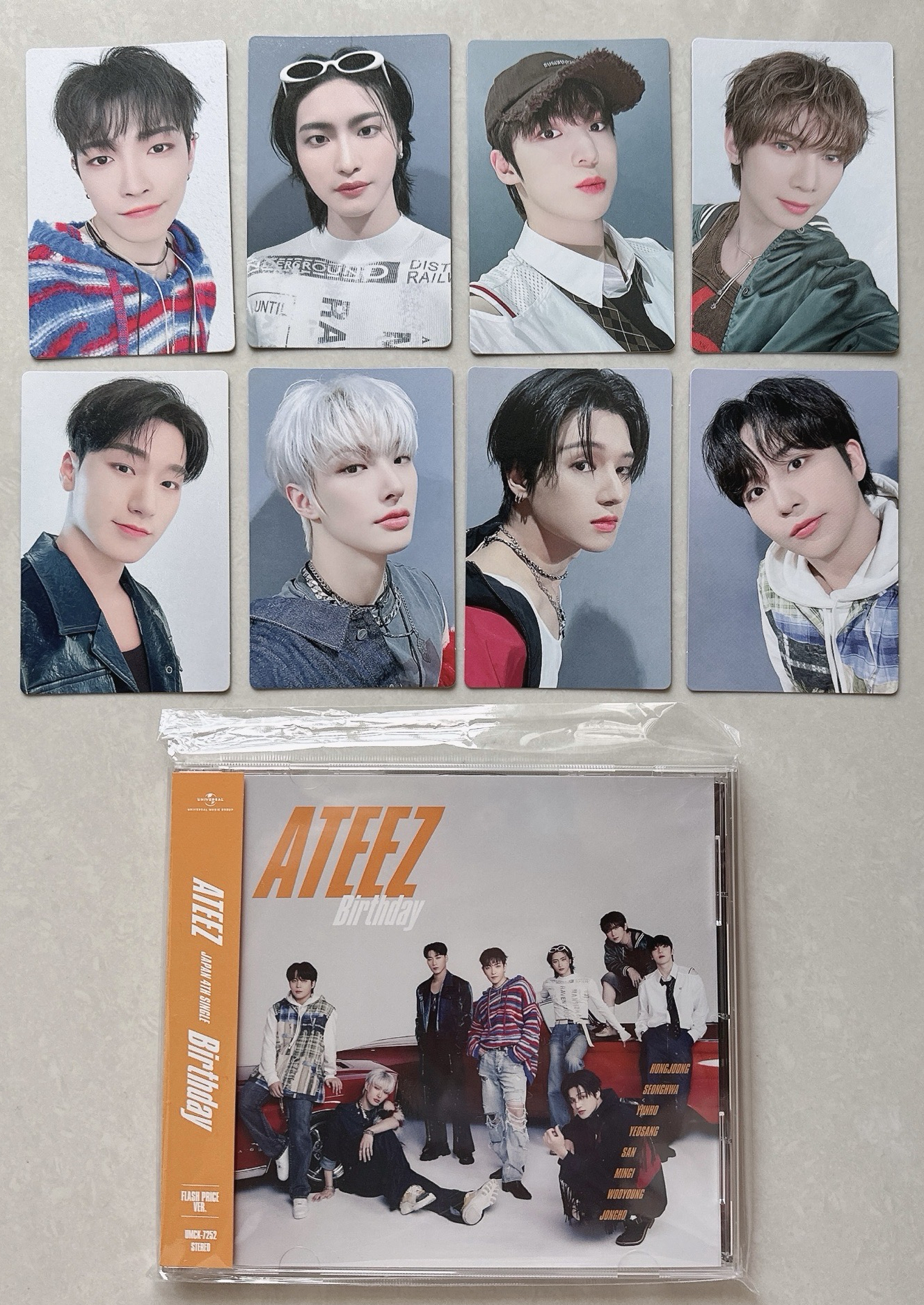 ATEEZ Birthday 日本 Flash price盤 小卡 全套