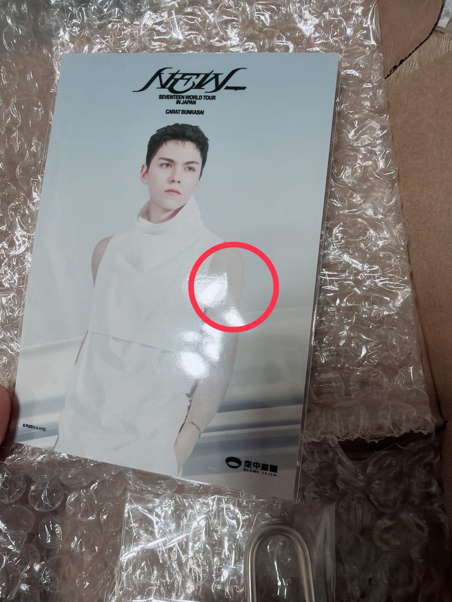 SEVENTEEN New巡演 日本大阪空中庭園 淡粉色 愛心鎖+入場特典（有瑕）+下單再送一張克拉島紙花