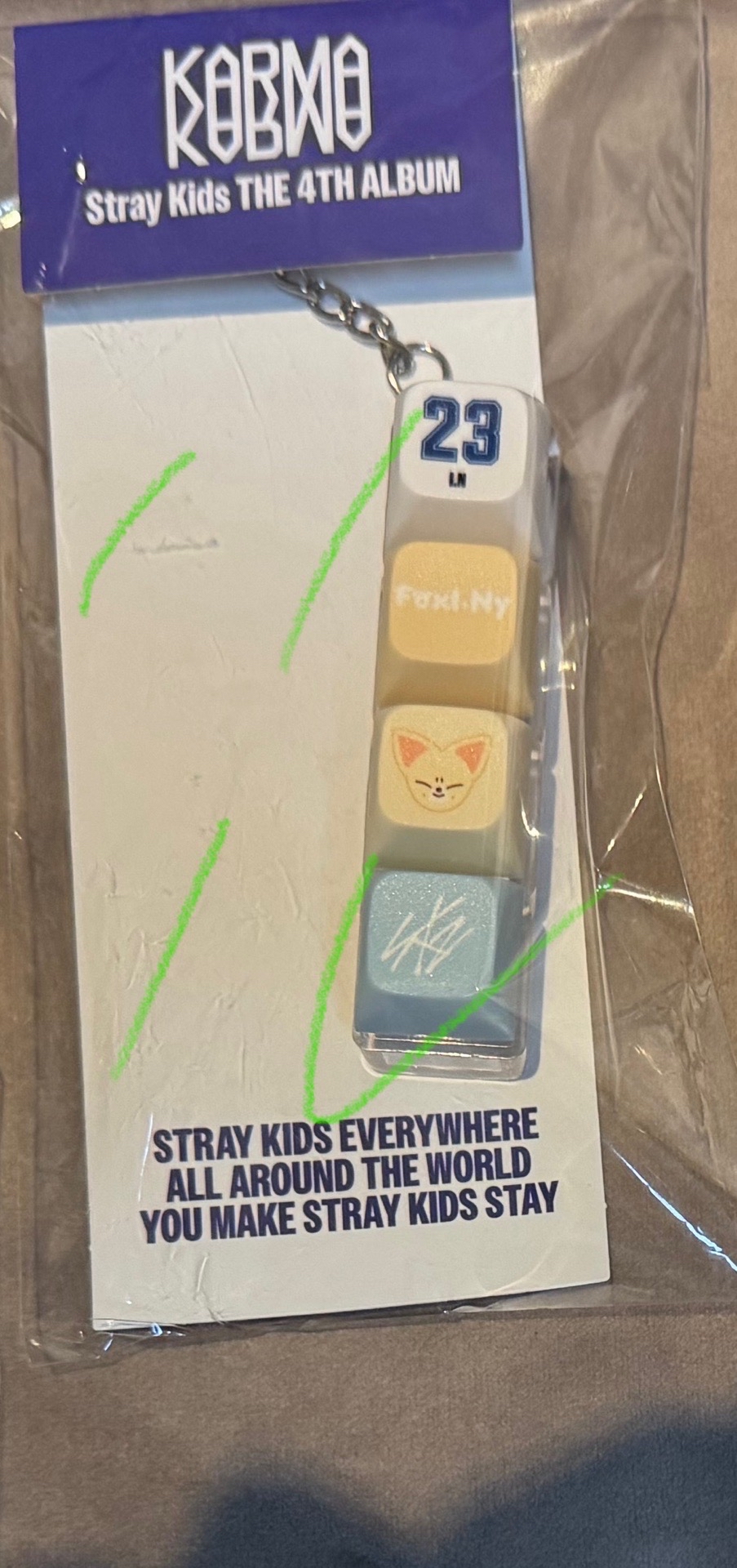 #出清回血 Stray Kids KARMA I.N 梁精寅 福西尼 鍵盤吊飾