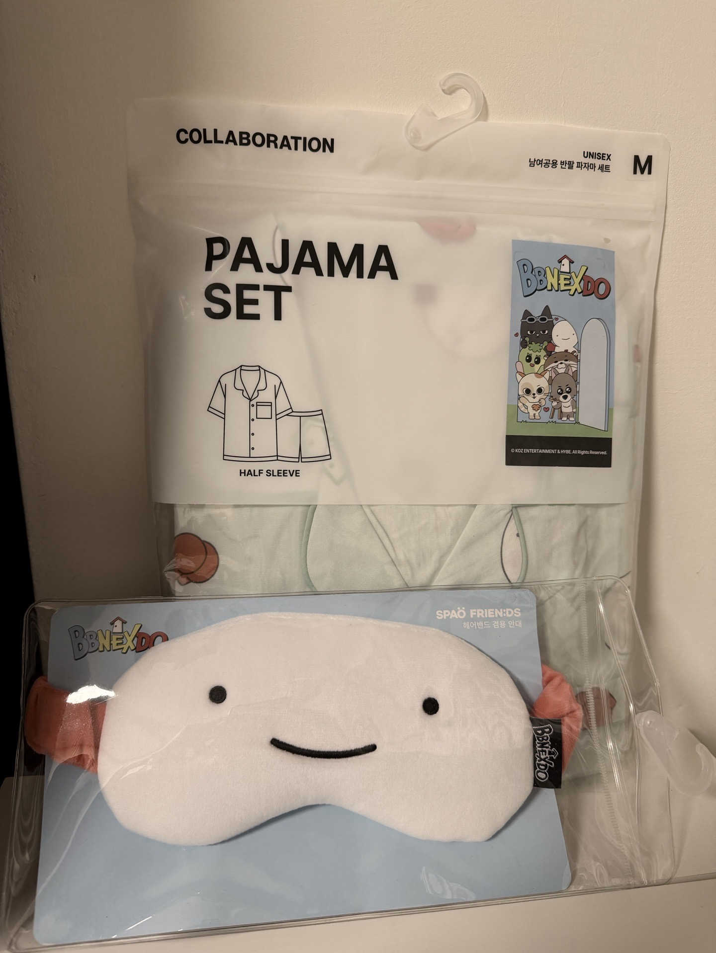 BND_雲寶寶 短袖睡衣組M+眼罩 不拆售