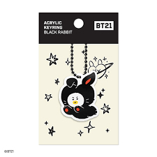 BT21 BLACK RABBIT TATA吊飾