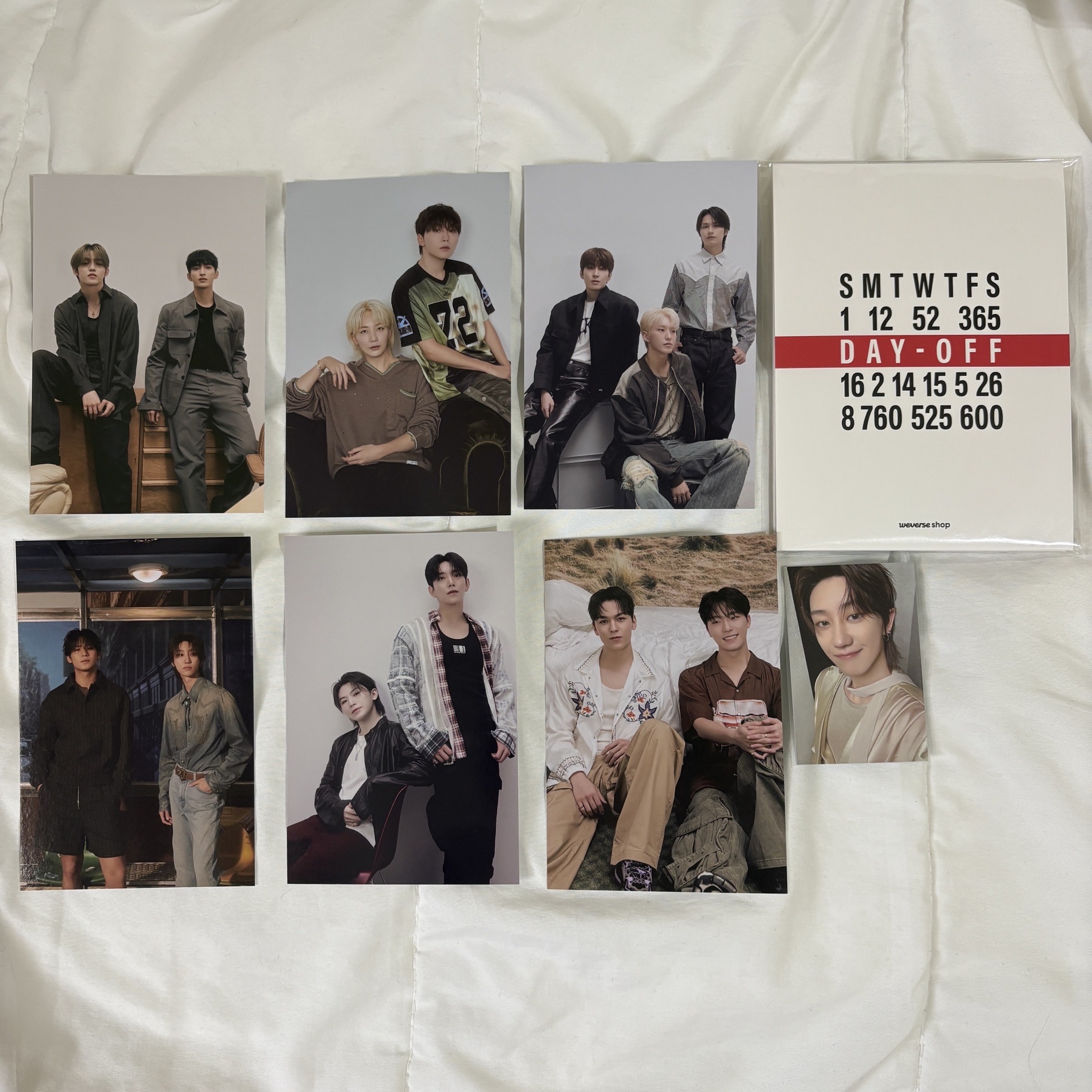 2025 Seventeen 年曆特典明信片6張