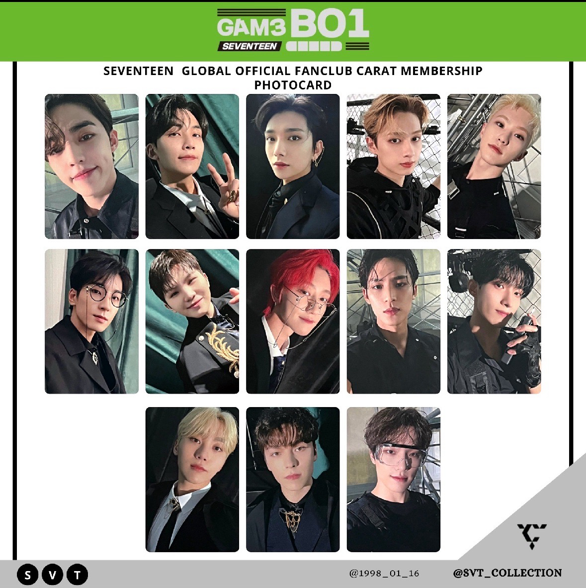 SVT七期會員禮小卡