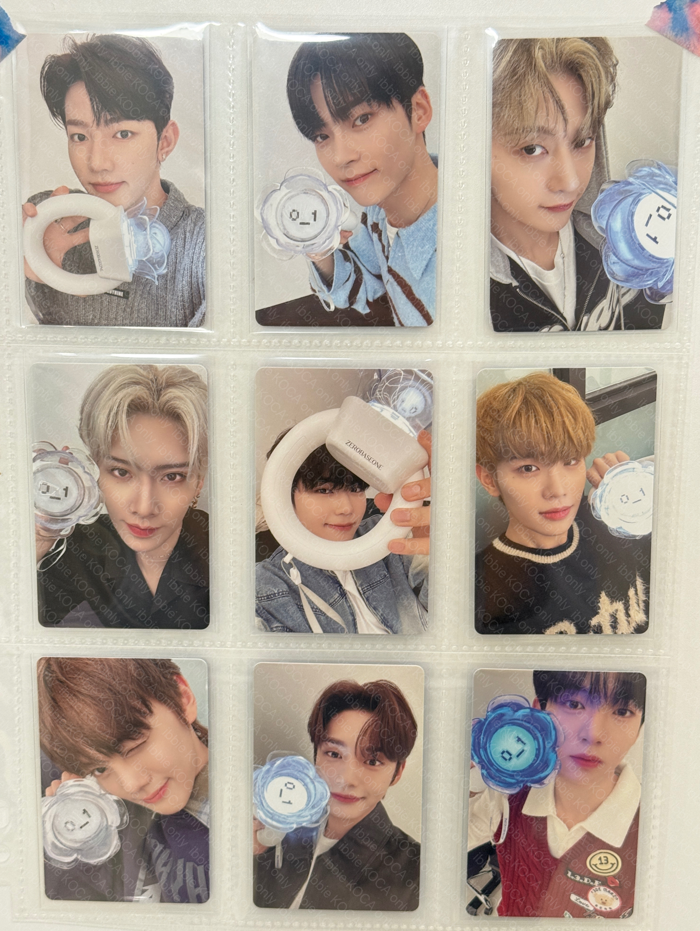 ZB1 大鑽戒手燈卡 一套9張