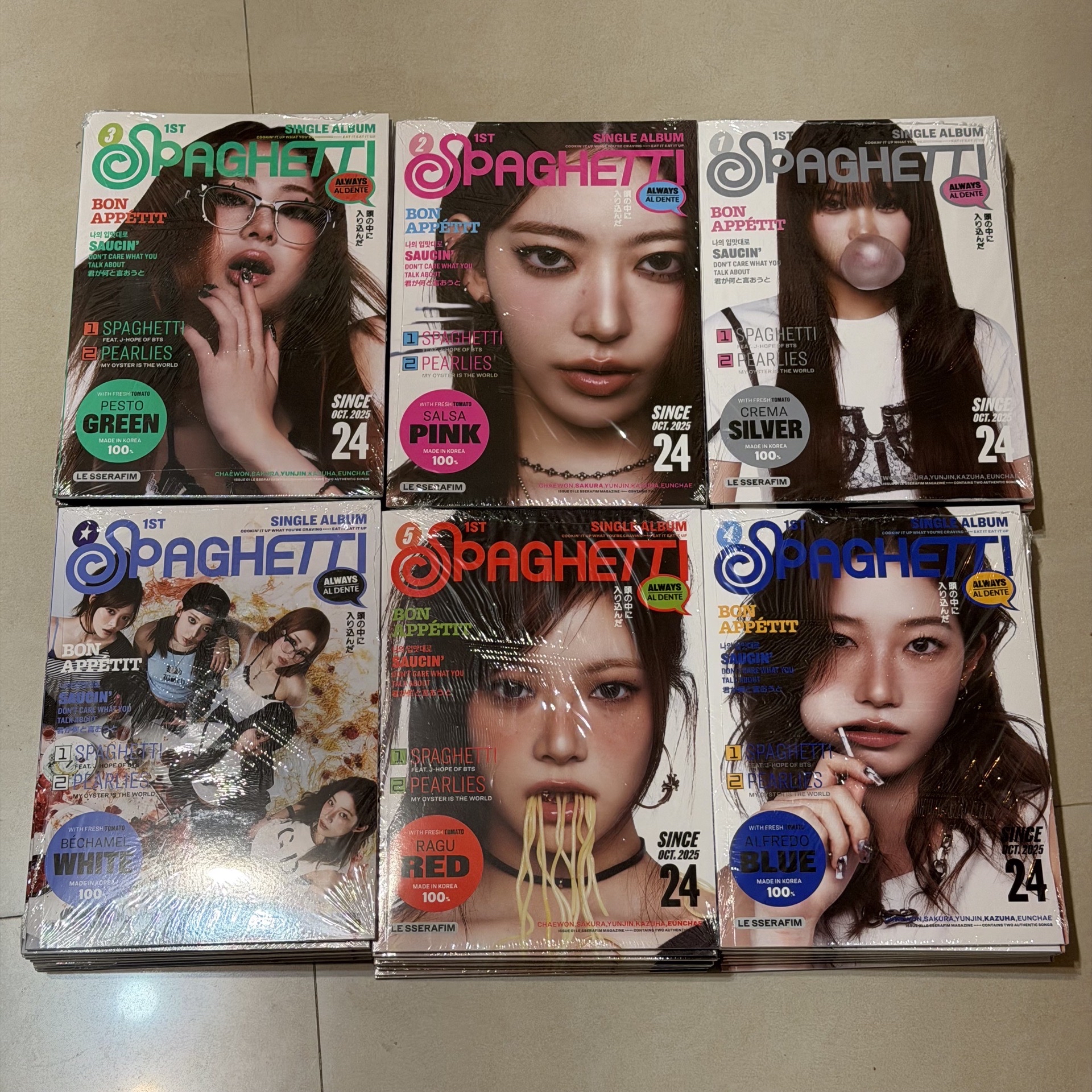 LE SSERAFIM SPAGHETTI 單封未拆 六版皆有