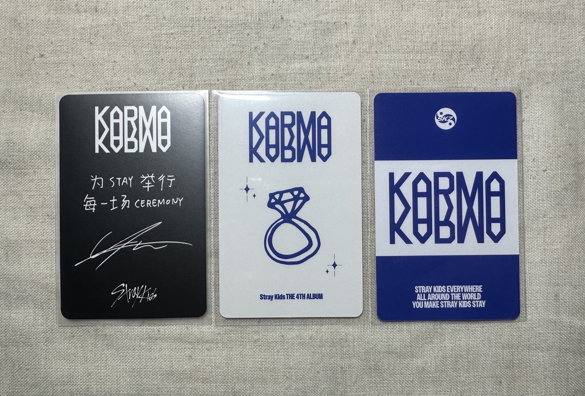 Karma 簽售 特典卡 旻（中背、戒指💍、吹泡泡）