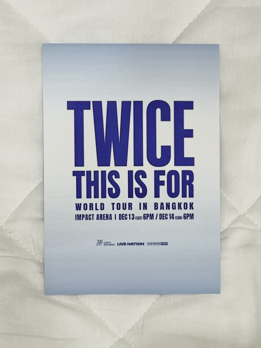 TIF 演唱會 明信片 曼谷場