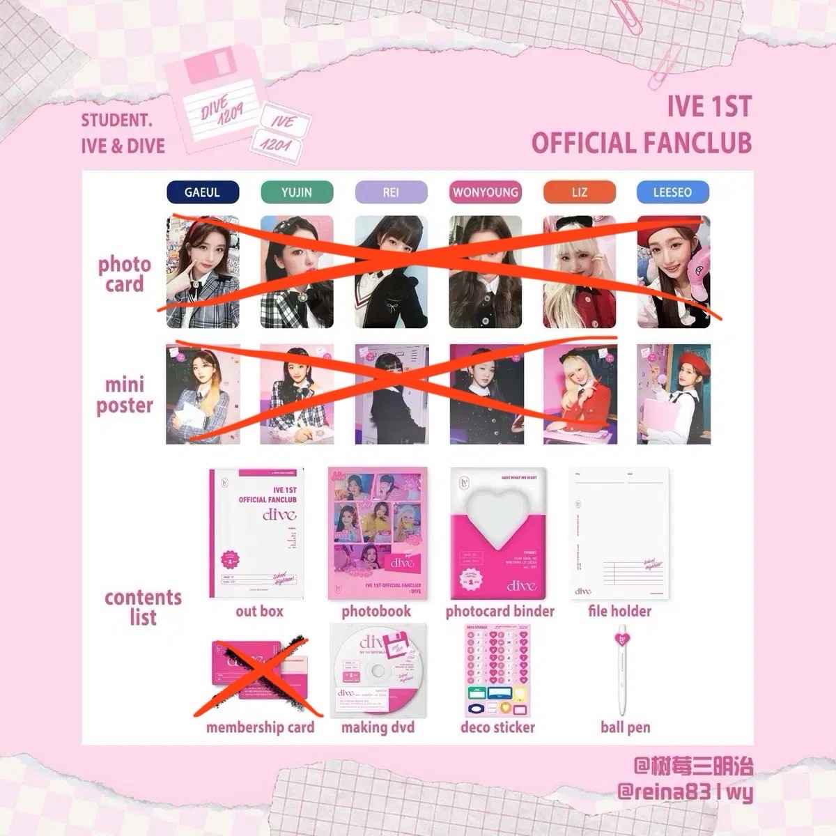IVE 一期會員禮固配+李瑞海報