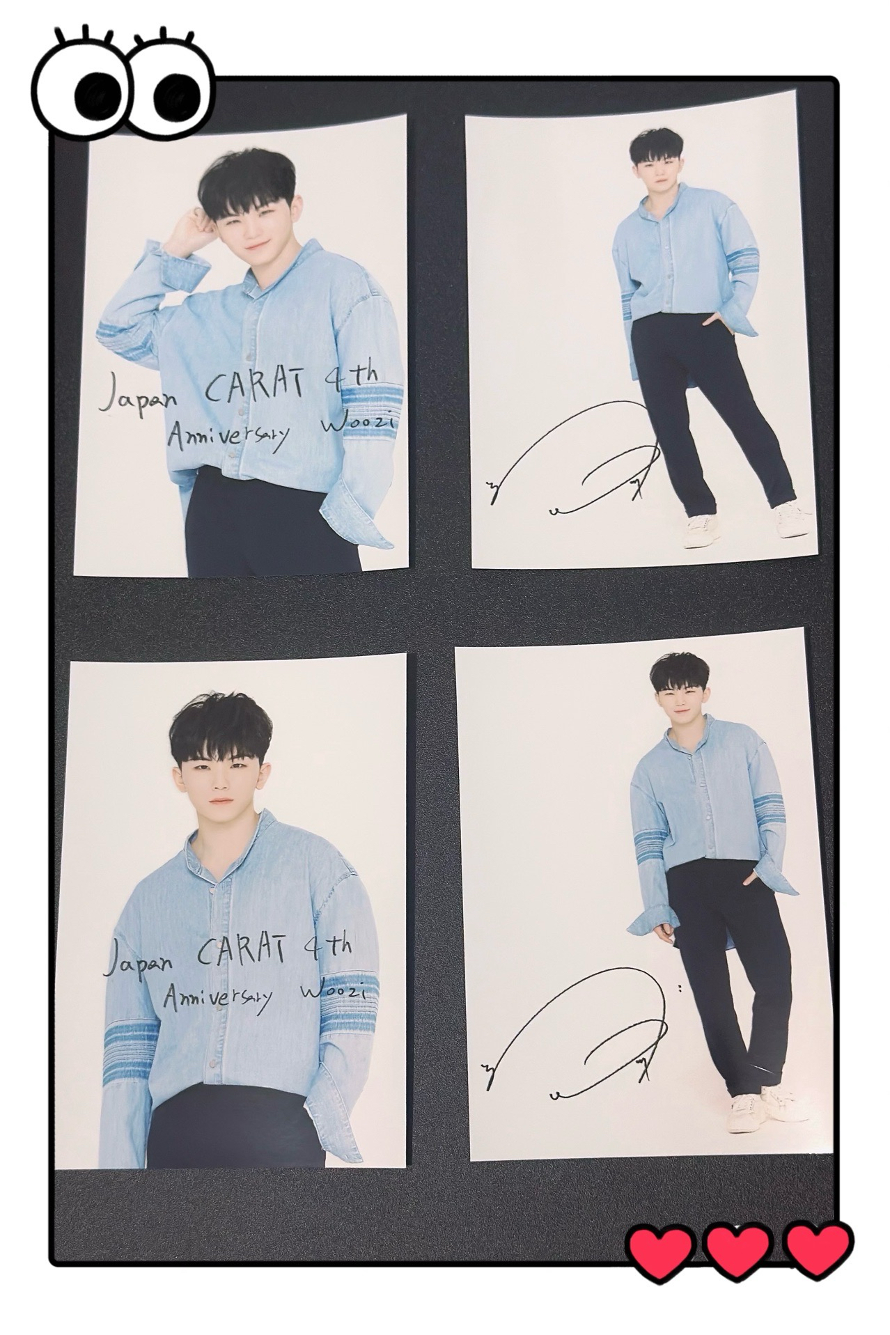 SEVENTEEN日咖四周年生寫 Woozi  四張一組不拆