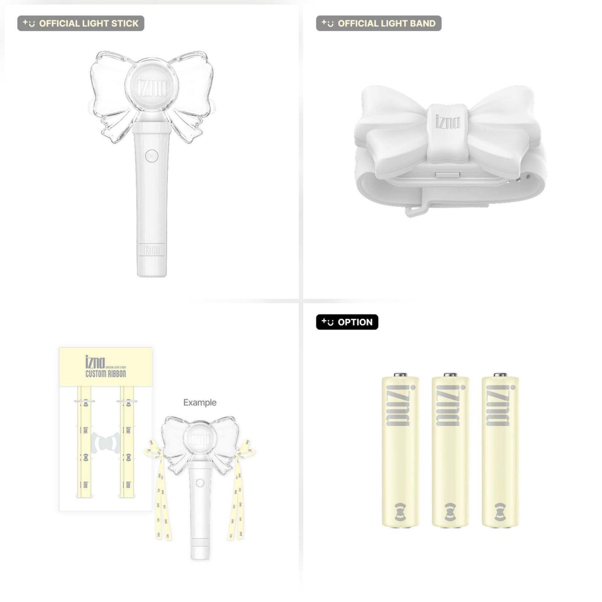izna 手燈/手環/緞帶/電池