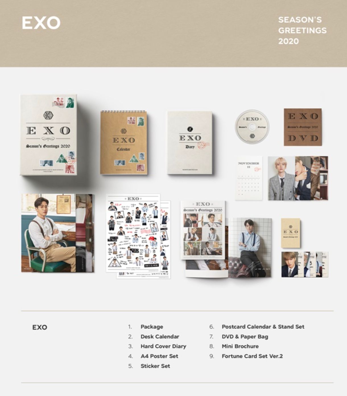 EXO I 2020 |SEASON'S GREETINGS年曆 | 💛