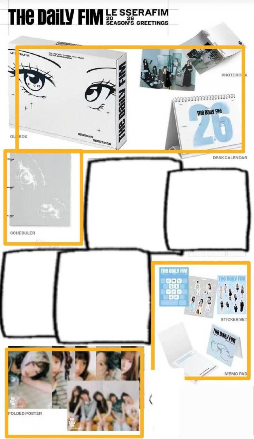 26’年曆 年曆部分內容物出售（❗️有出廠瑕）(❌️無小卡,鑰匙圈,digital code,文件夾,明信片,證件照)