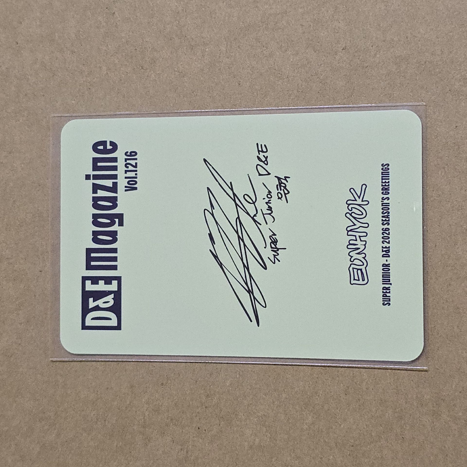 SUPER JUNIOR D&E 2026年年曆 拆售 小卡 （銀赫 EUNHYUK)