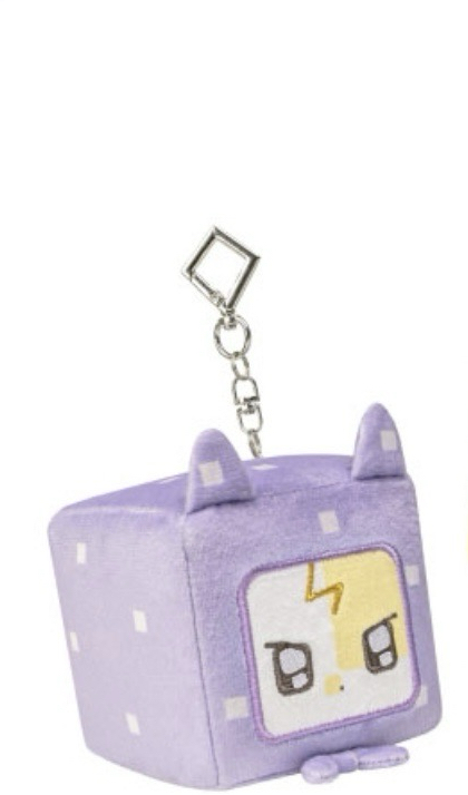 紫色方形吊飾娃