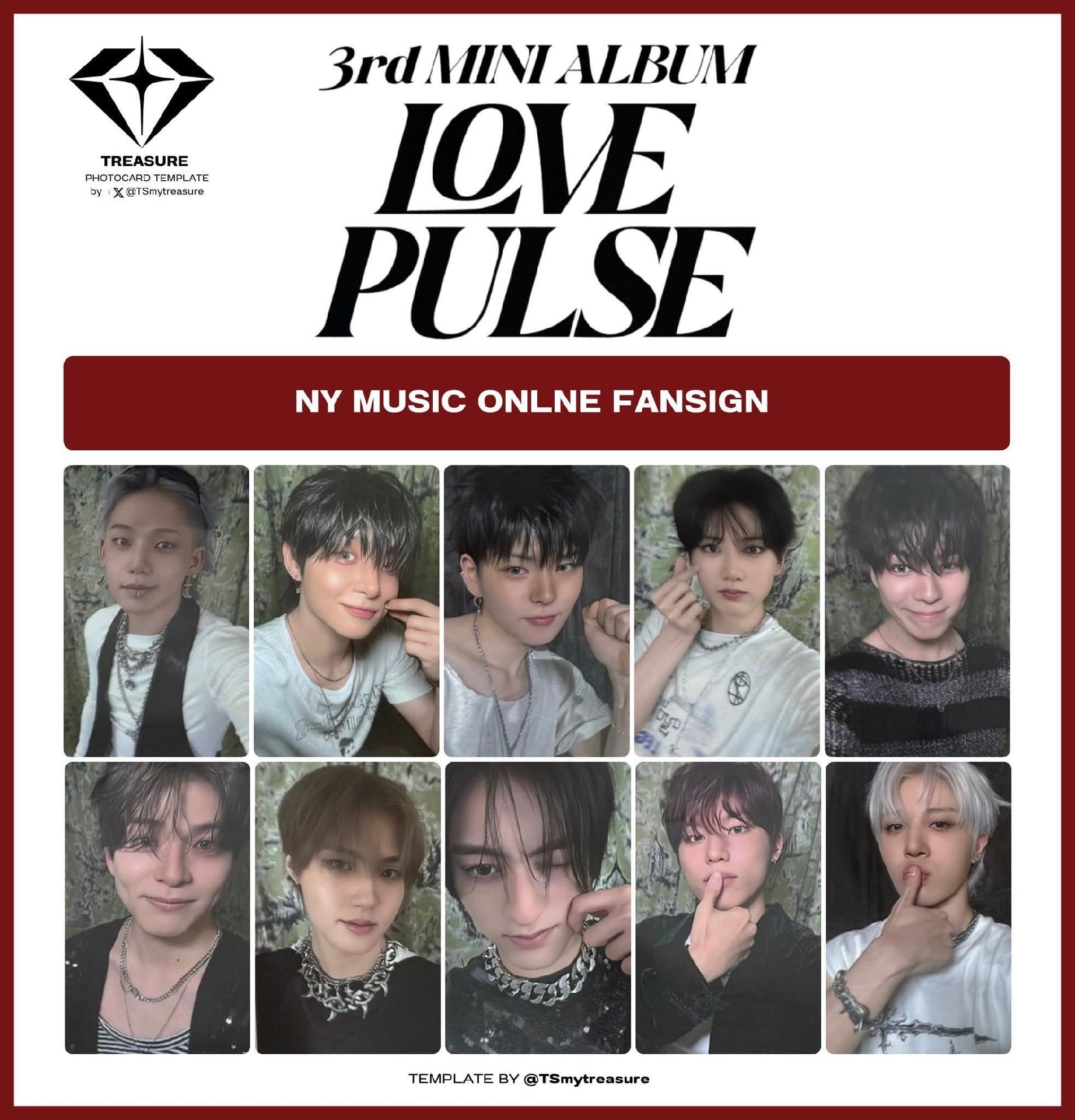 TREASURE Love pulse YGS mg / MP / NY 簽售特典卡