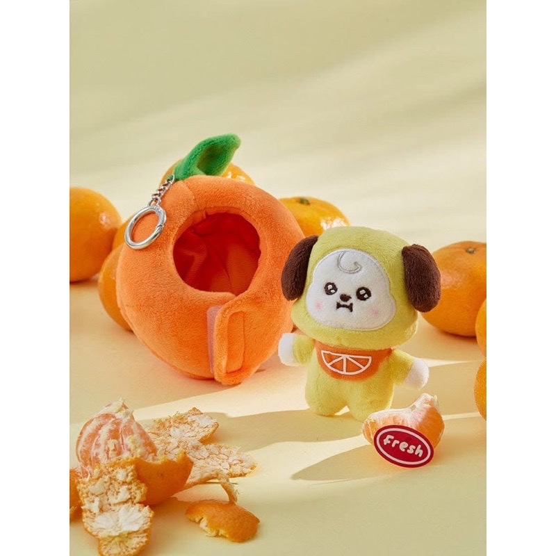 BT21橘子系列鑰匙圈吊飾