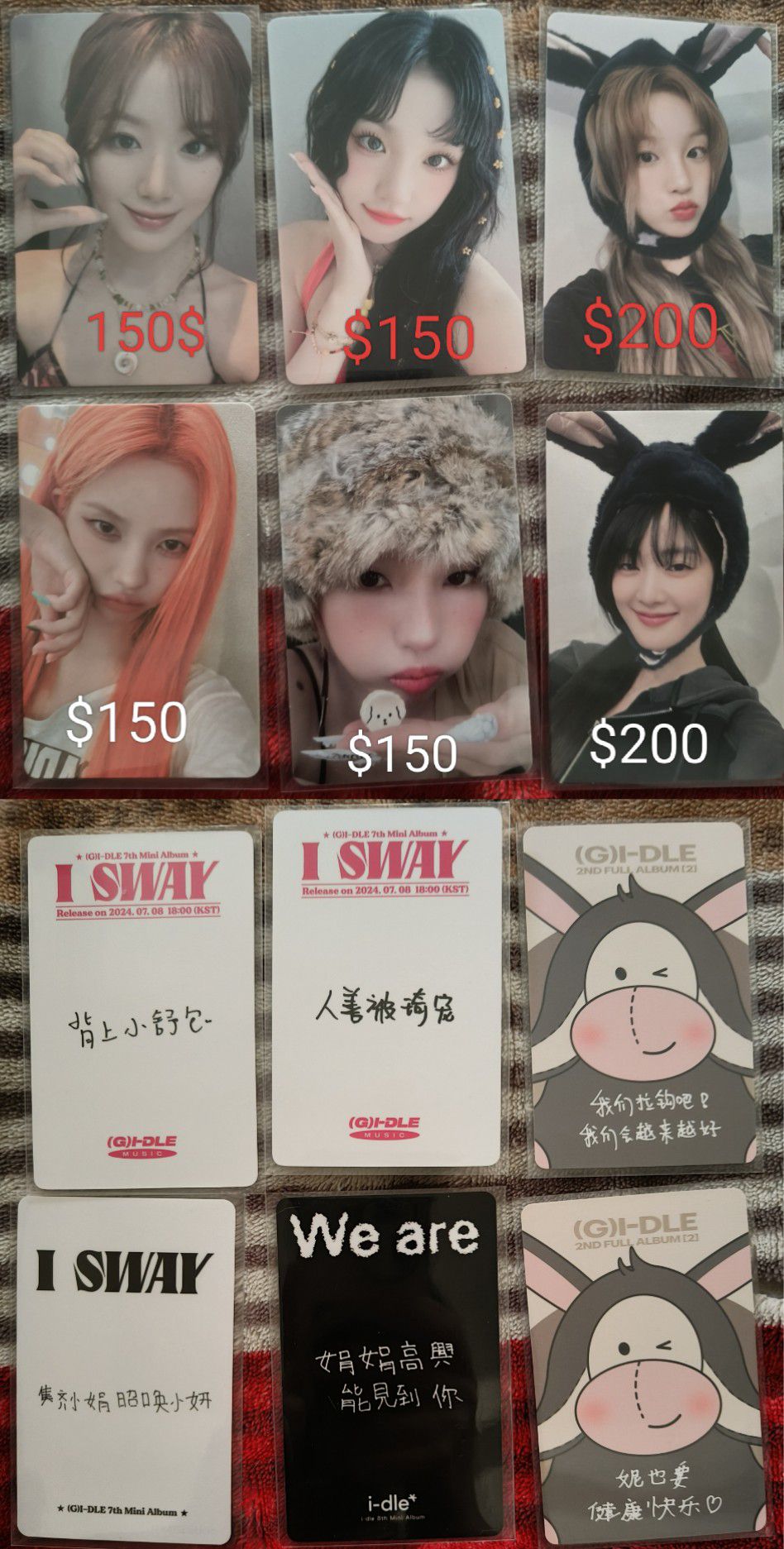 i-dle中文卡背小卡