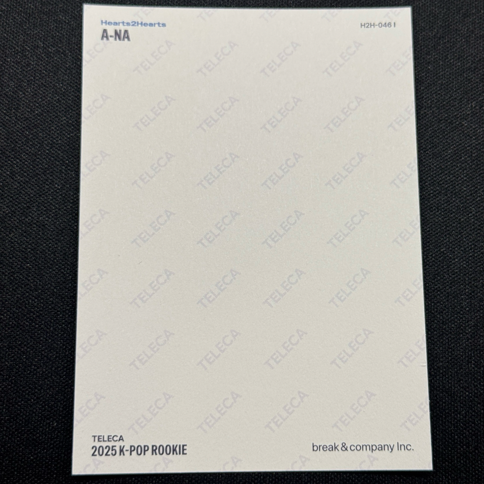 H2H 2025 KPOP ROOKIE ID照片卡 （薄卡）