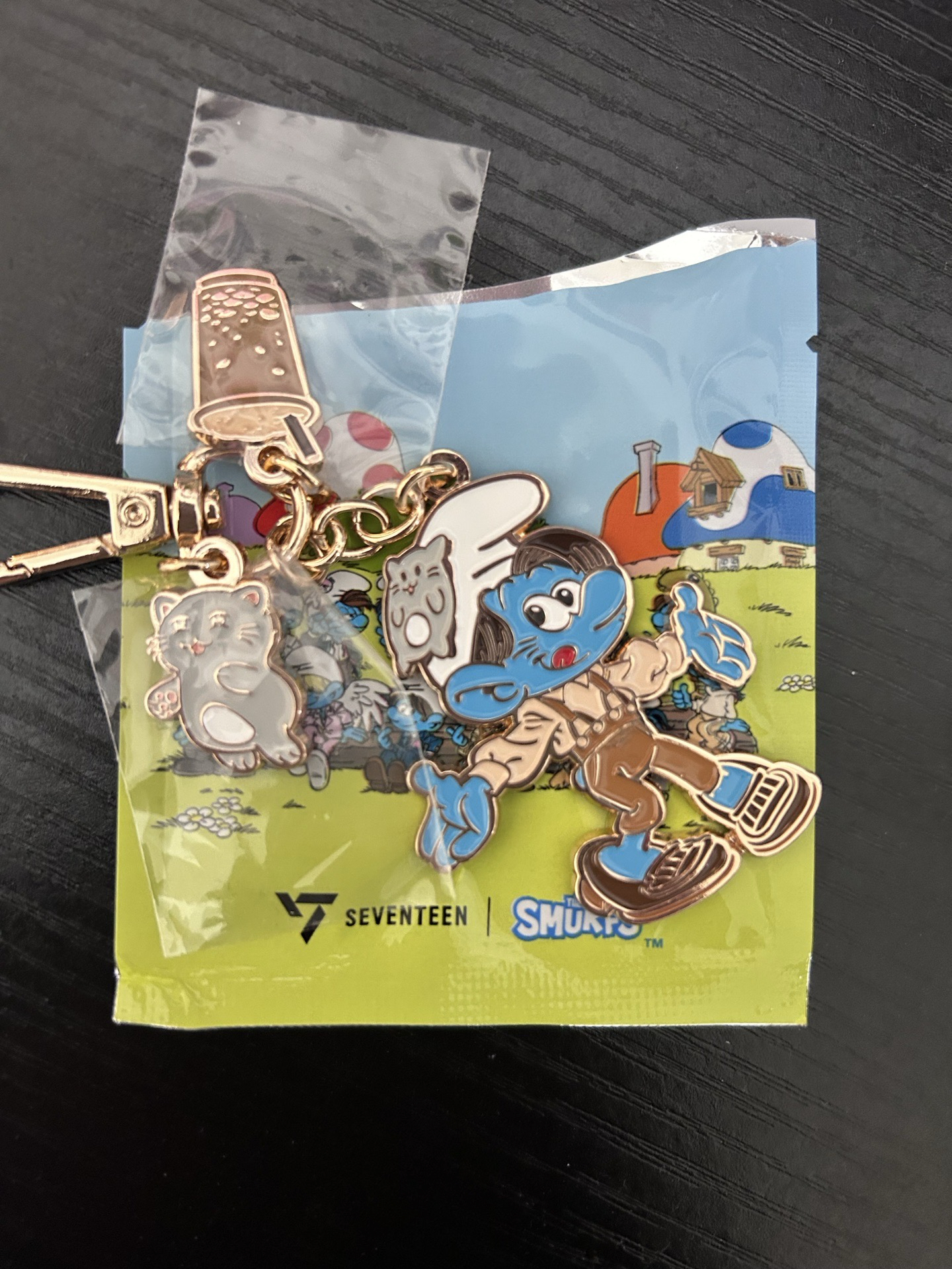 藍色小精靈聯名鑰匙圈 俊 JUN