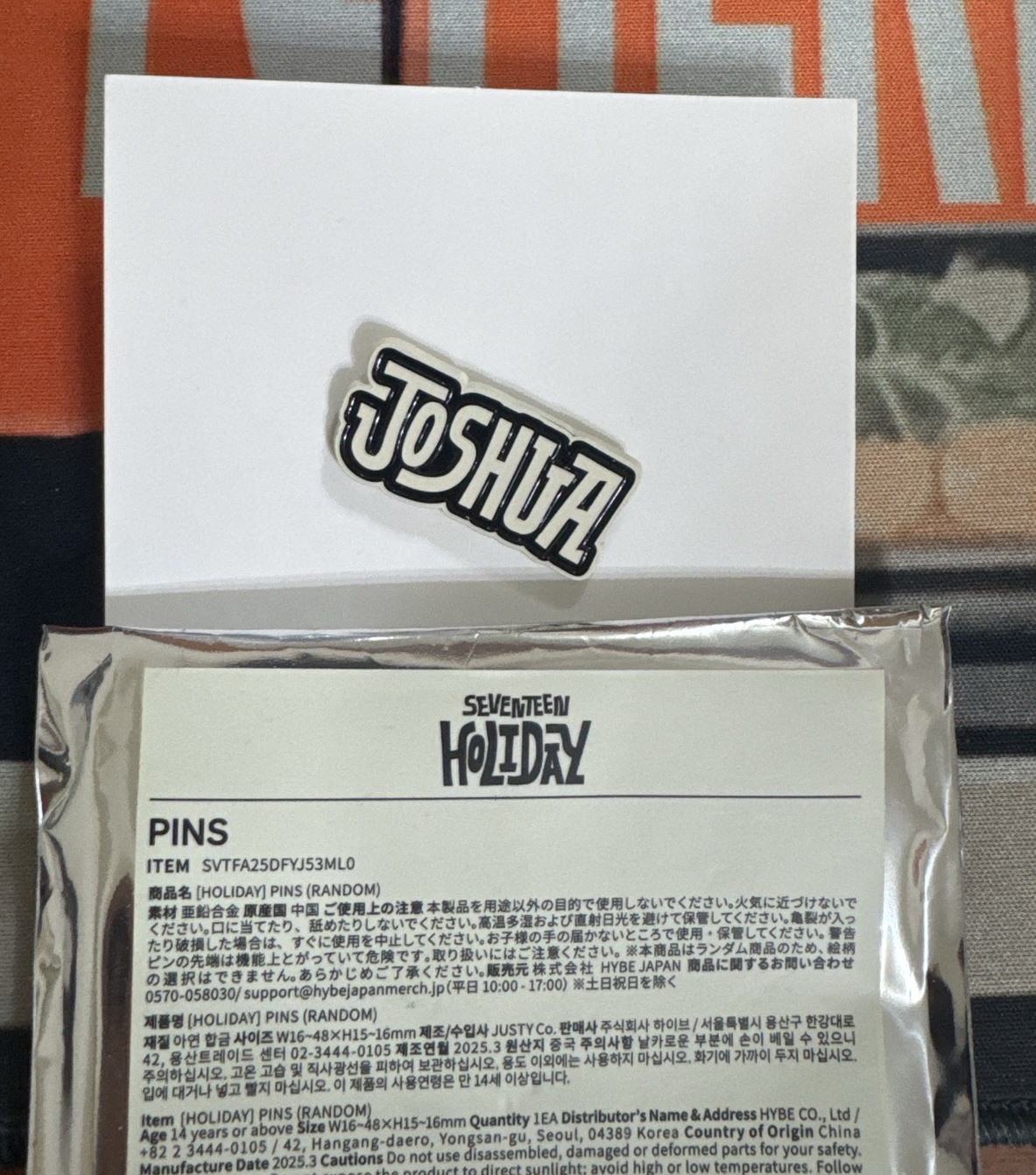 Holiday 姓名別針