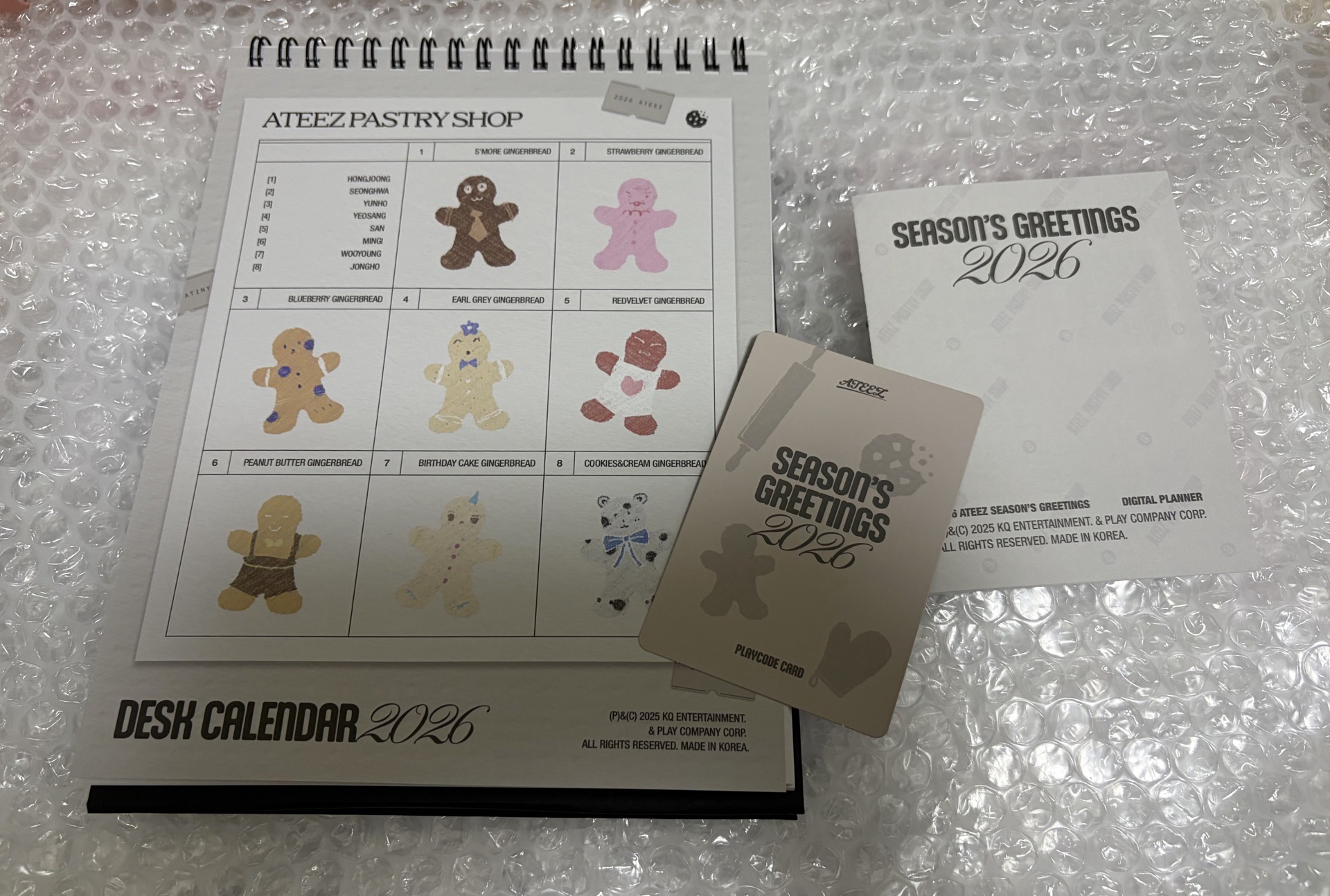 2026SG 拆售 桌曆+digital planner+playcode+外盒