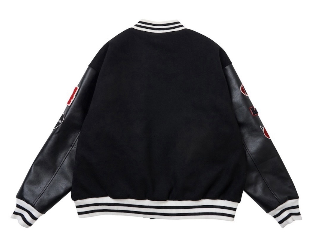 [酷洛米 聯名周邊] 棒球外套 黑色