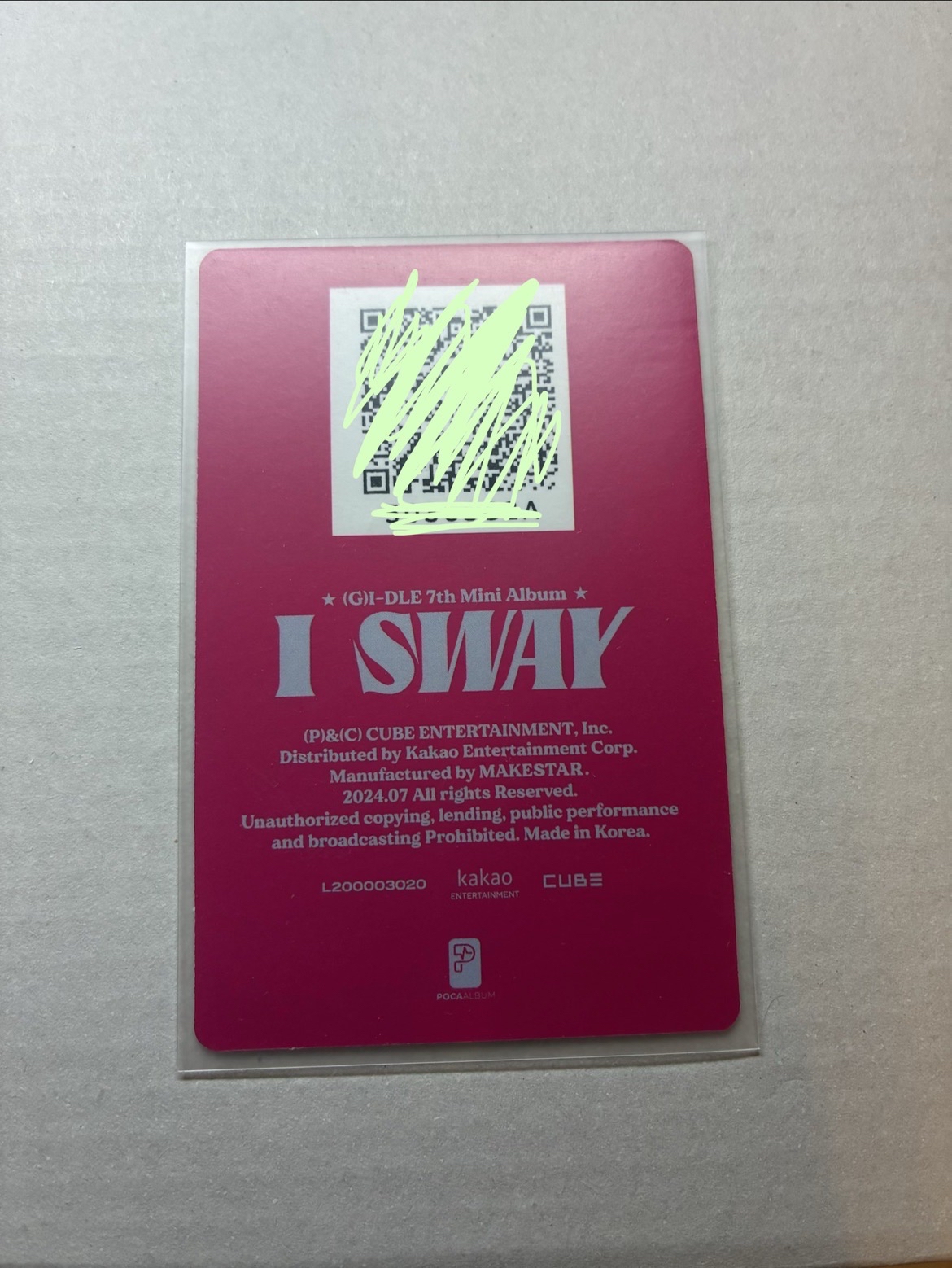  i-dle 迷你七 面專卡