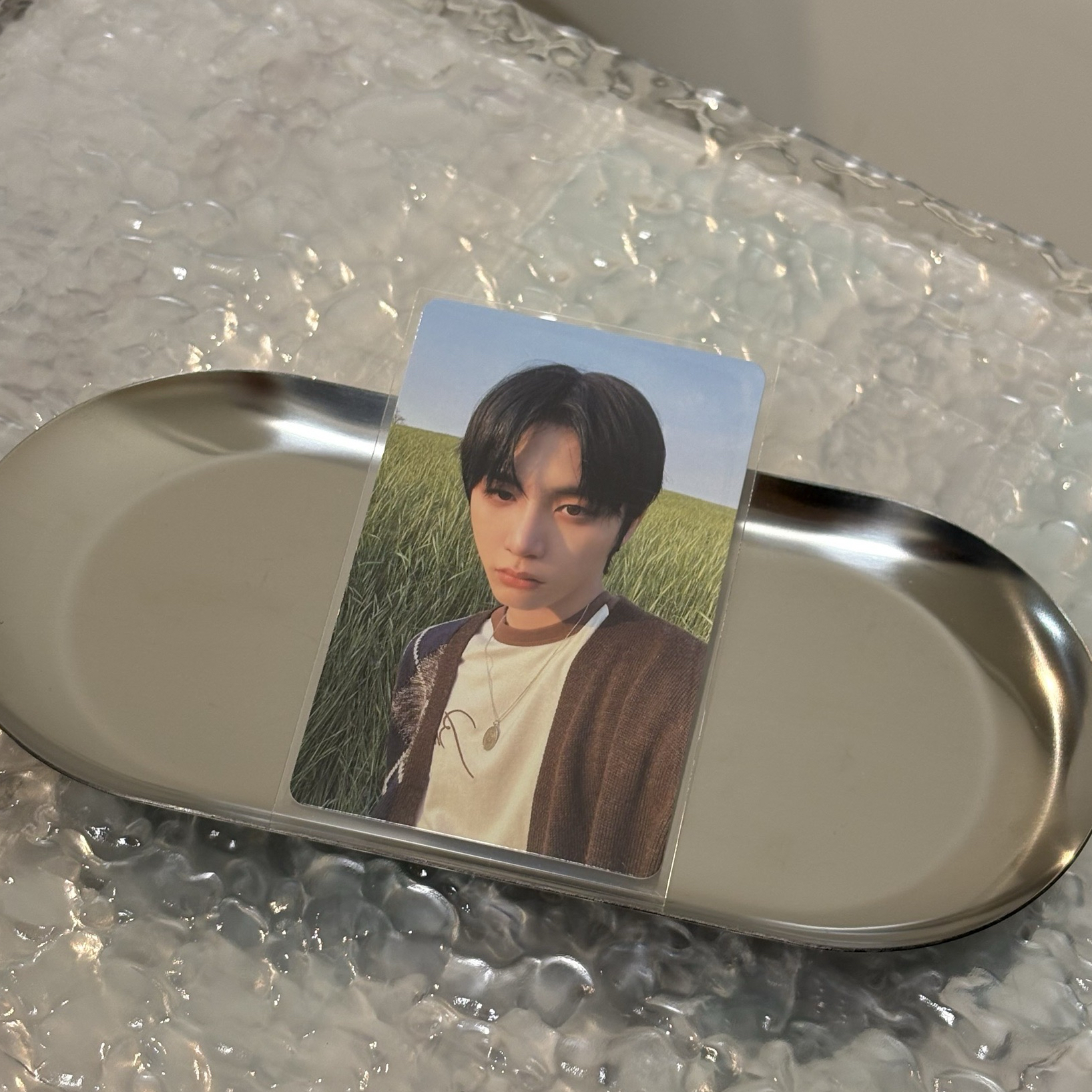 草地上的帥男孩兒