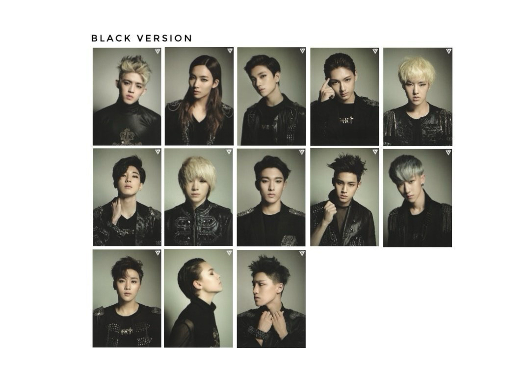 SEVENTEEN mini 1 全專-黑版明信片