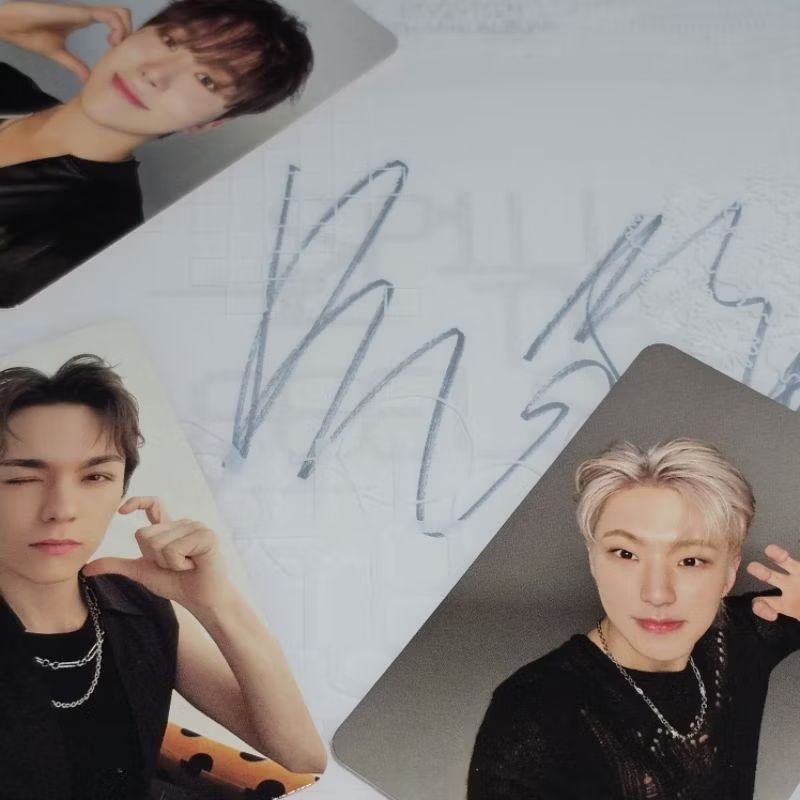 全專 ✨️ 隨機出貨【美國官網 】SEVENTEEN 親筆簽名 簽名卡 SPILL THE FEELS 迷12