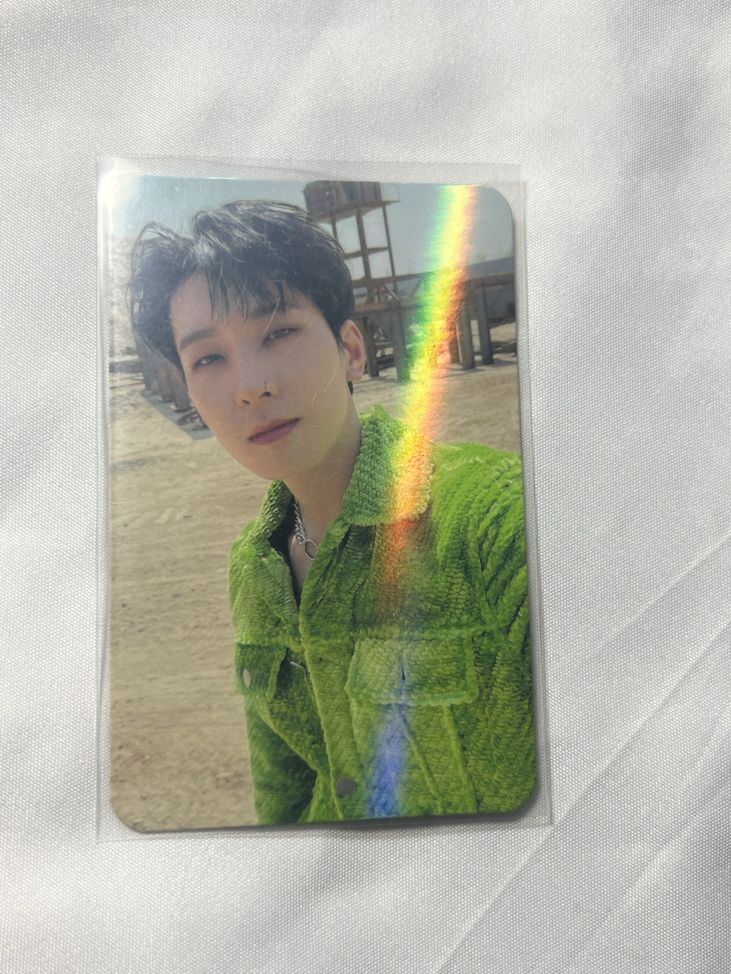 閃卡中背圓 小綠人