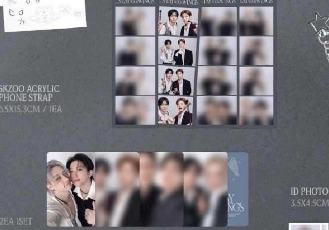 Straykids六期會員禮 城菲雙人卡+城菲人生四格+貼紙