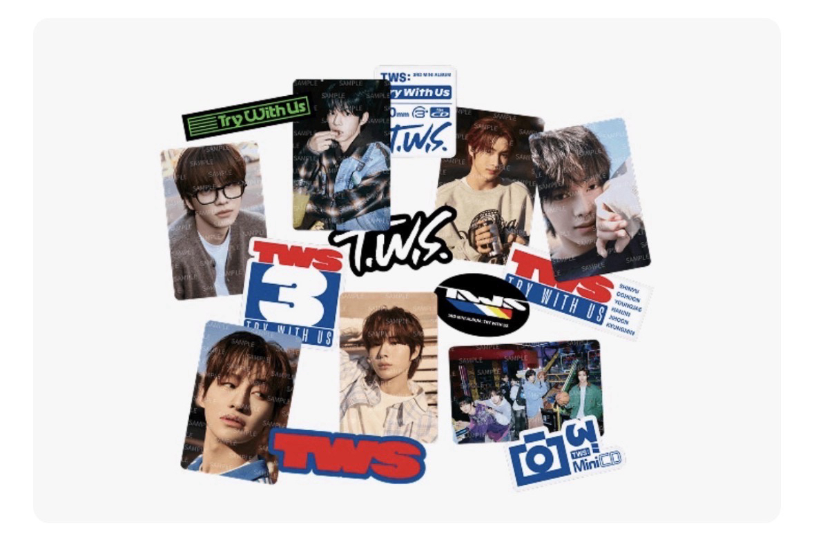 未拆 TWS 迷三貼紙組