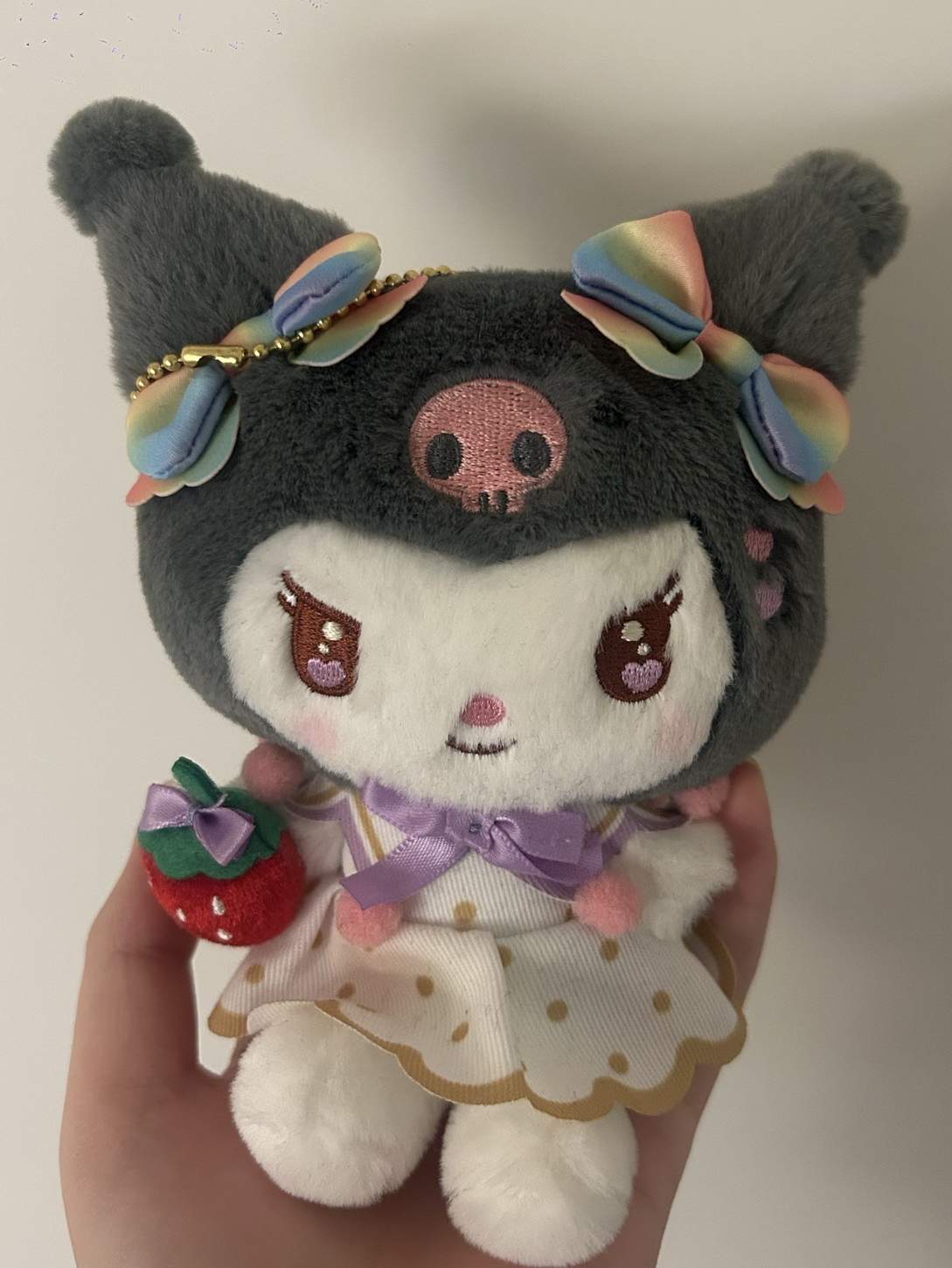 いちご新聞50周年 彩色緞帶 吊娃 （酷洛米）