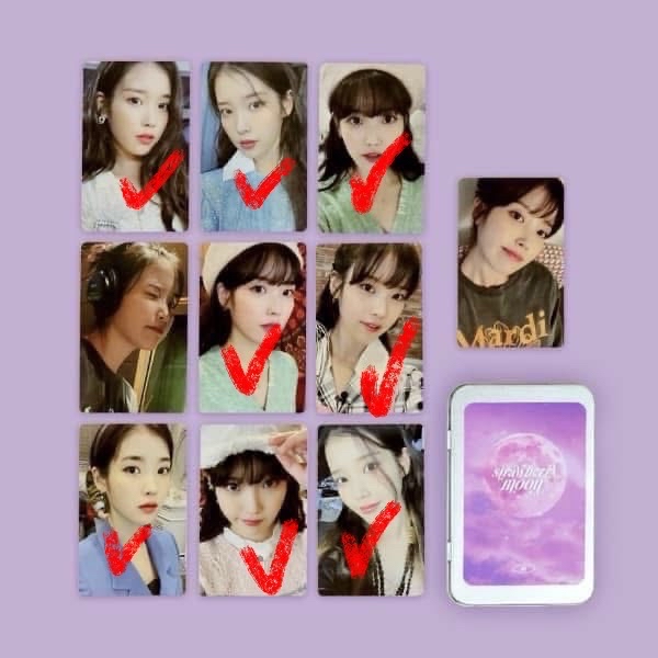 IU草莓月亮鐵盒小卡（圖上打勾八張不拆）