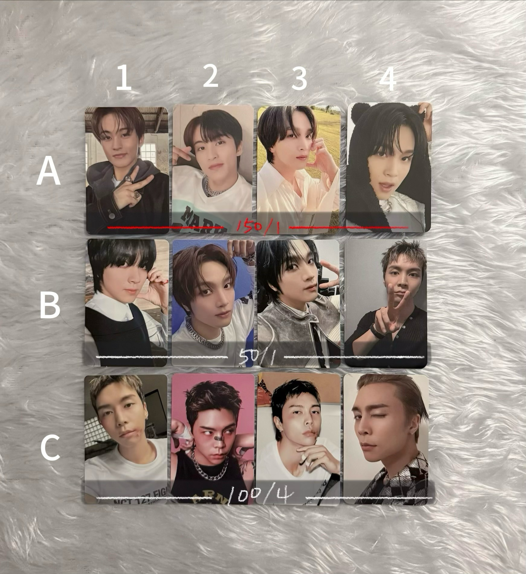 Johnny馬克楷燦小卡 紅字需帶白字