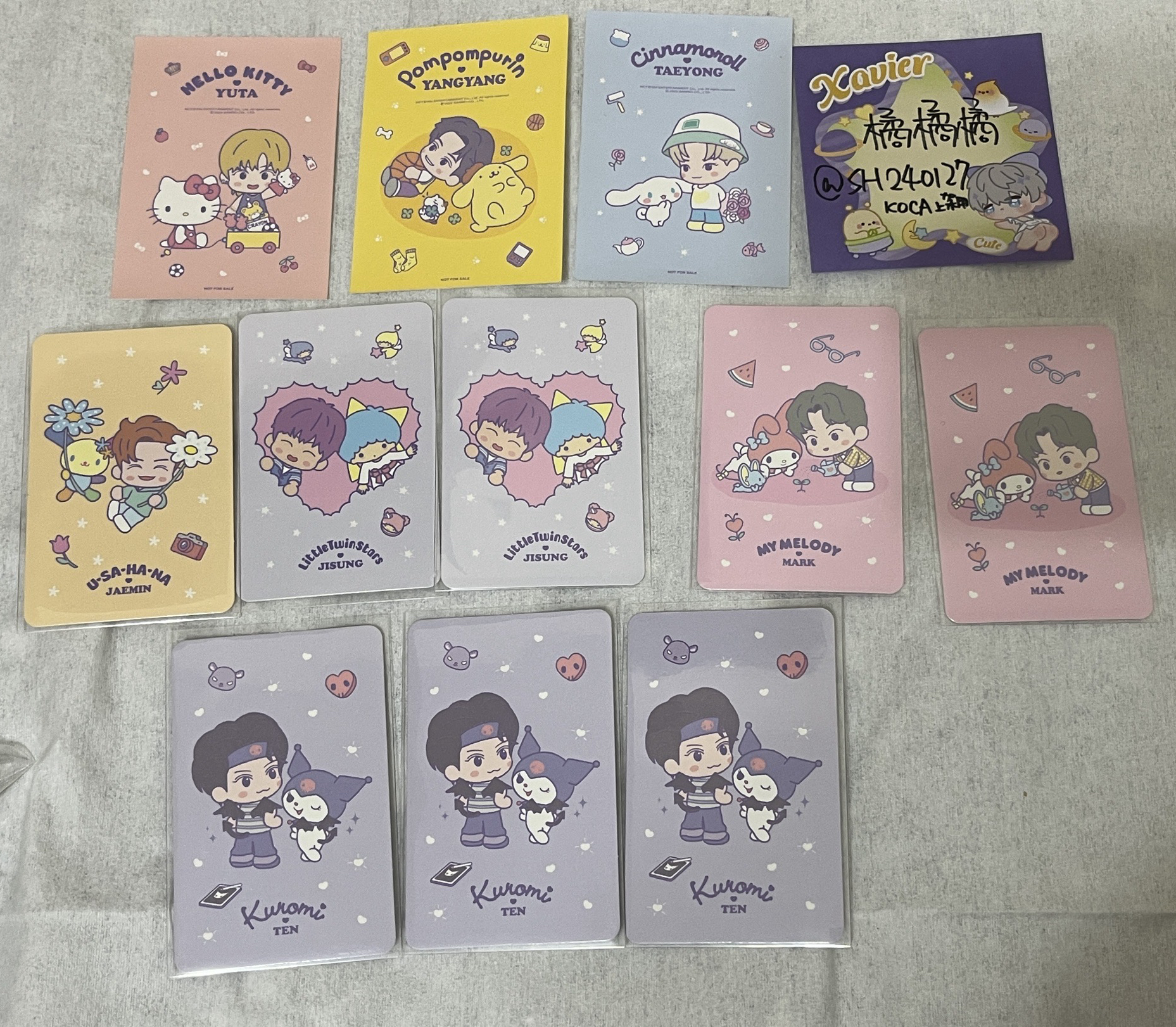 現貨 🇹🇼 NCT 三麗鷗 貼紙 卡通卡 整圖不拆