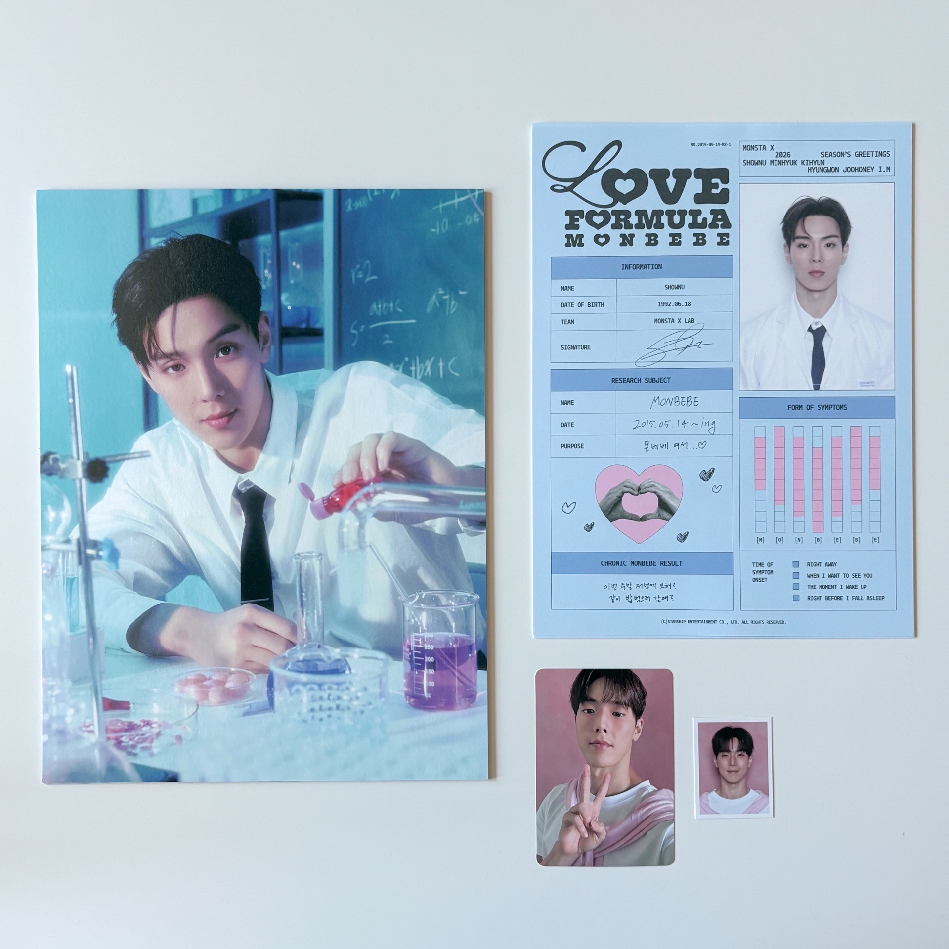 MONSTA X 2026年曆拆售 SHOWNU 個人set