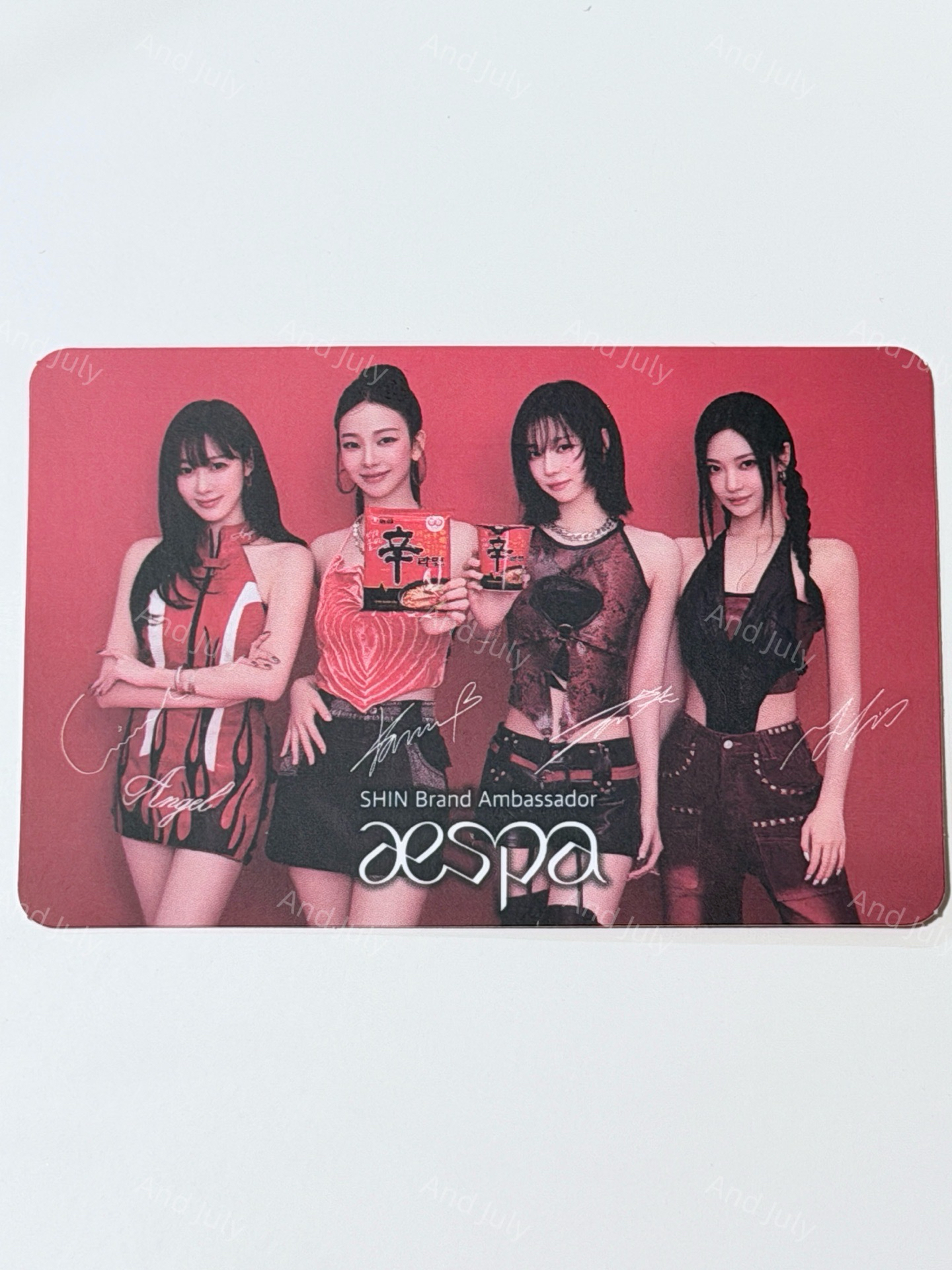 aespa 辛拉麵 代言卡