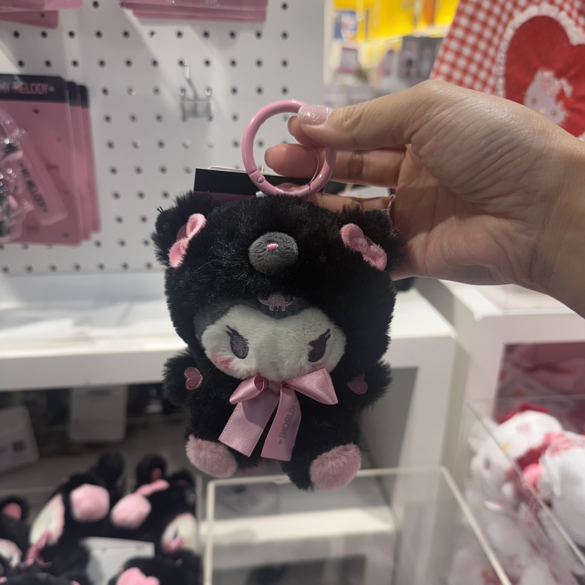 酷洛米 黑色動物系列 黑熊酷洛米 吊飾 吊娃