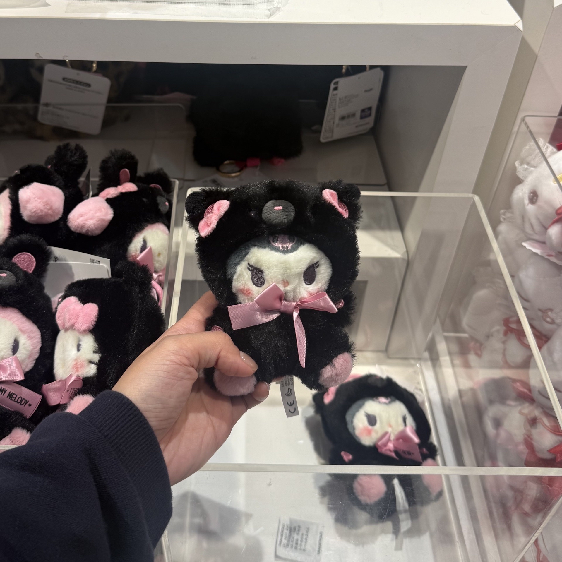 酷洛米 黑色動物系列 黑熊酷洛米 吊飾 吊娃