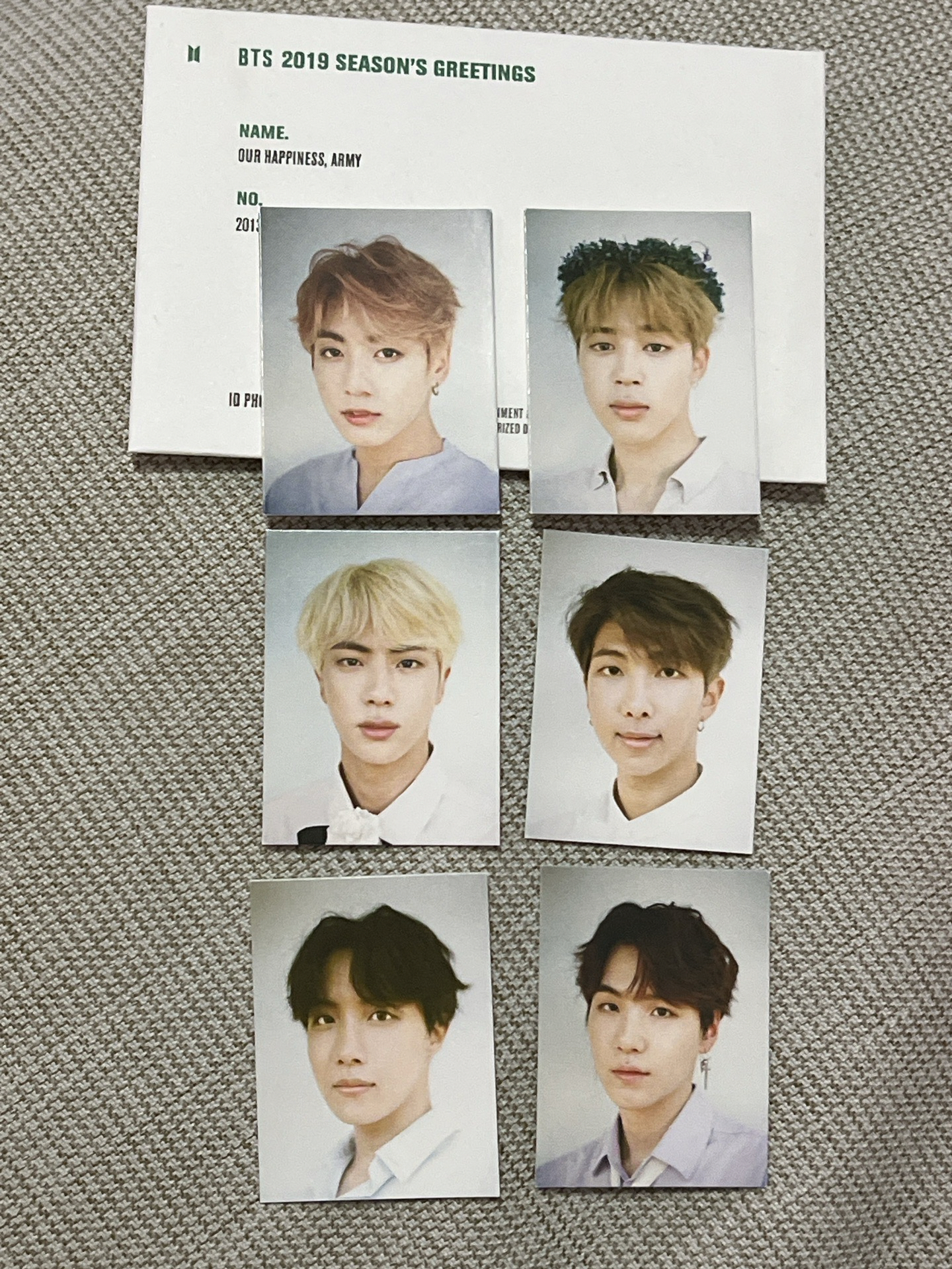 BTS 田柾國 Seaon Greeting 年曆卡 2019 寶寶卡