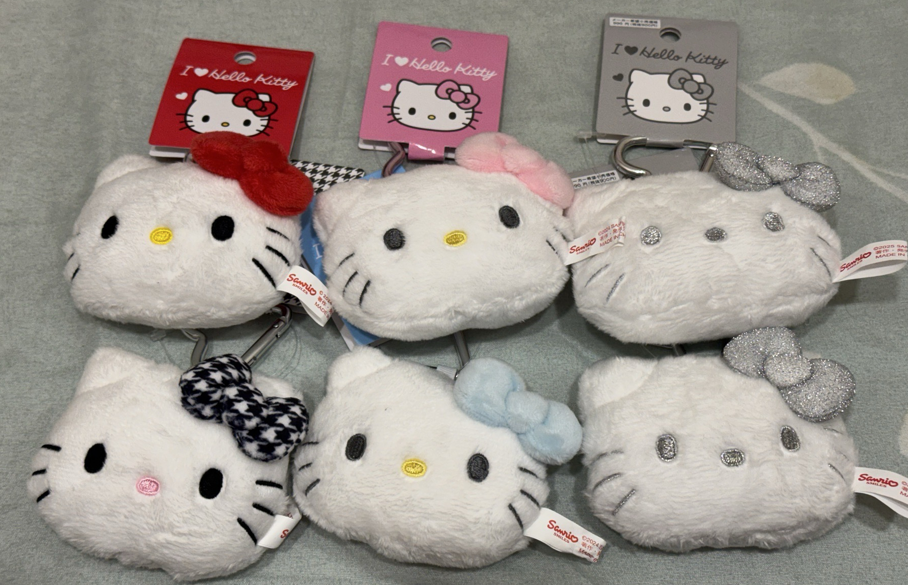 Hello Kitty三麗鷗 大頭愛心扣吊飾 可當綁物