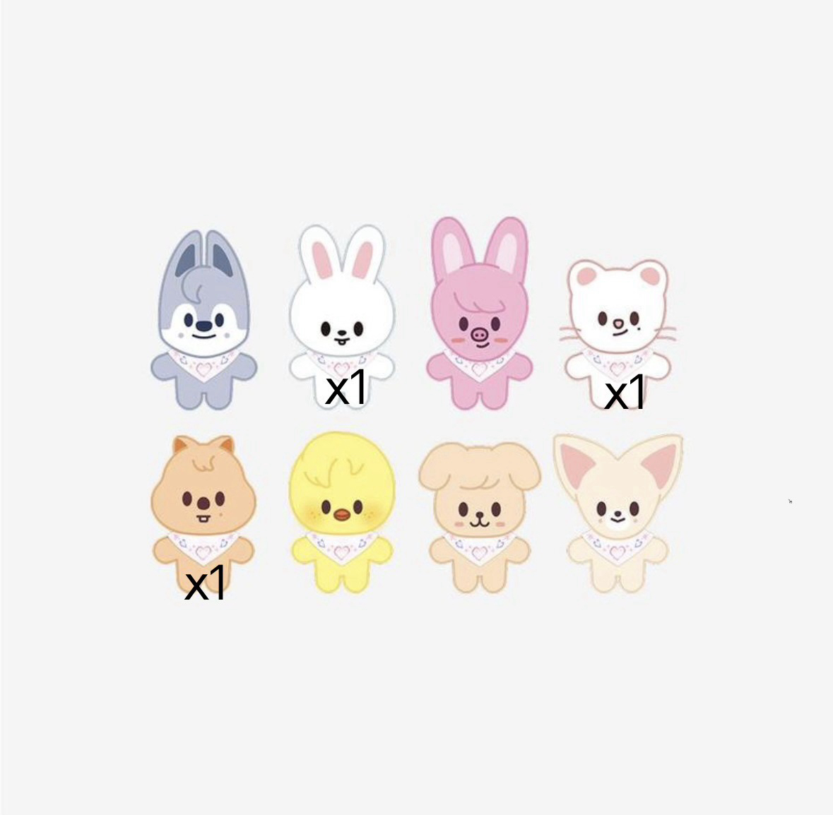 SKZ 5期飯咪10公分娃 口水巾娃