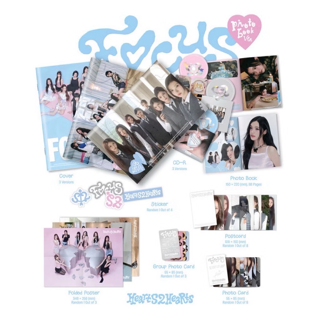 Hearts2Hearts 專輯 FOCUS mini1 迷一 PHOTOBOOK PB版 H2H 未拆專