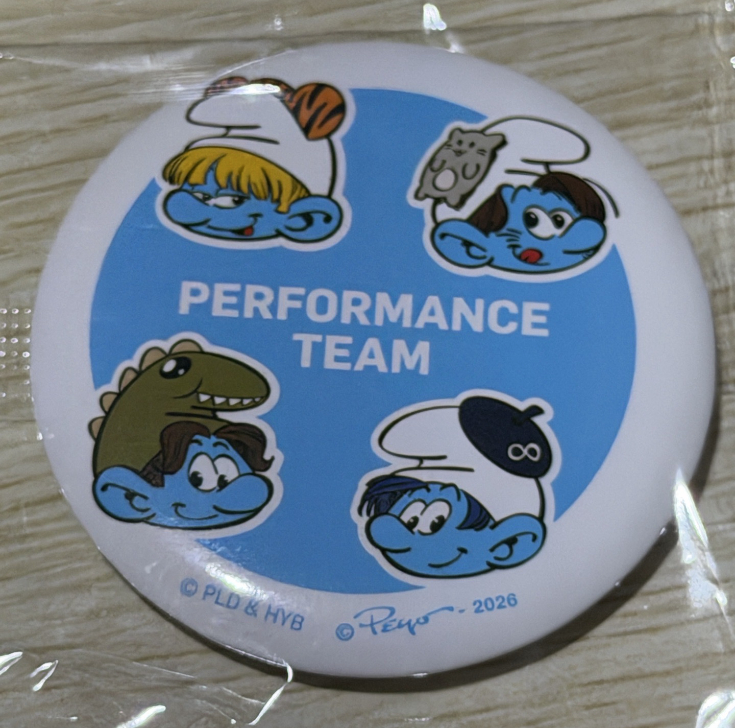 藍色小精靈購物袋+表演隊大頭徽章