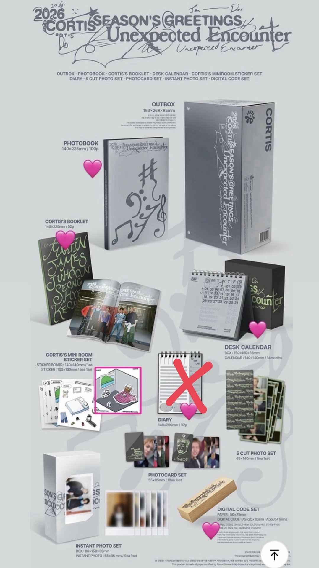 CORTIS 年曆 拆 固配 拍立得 wvs特典卡