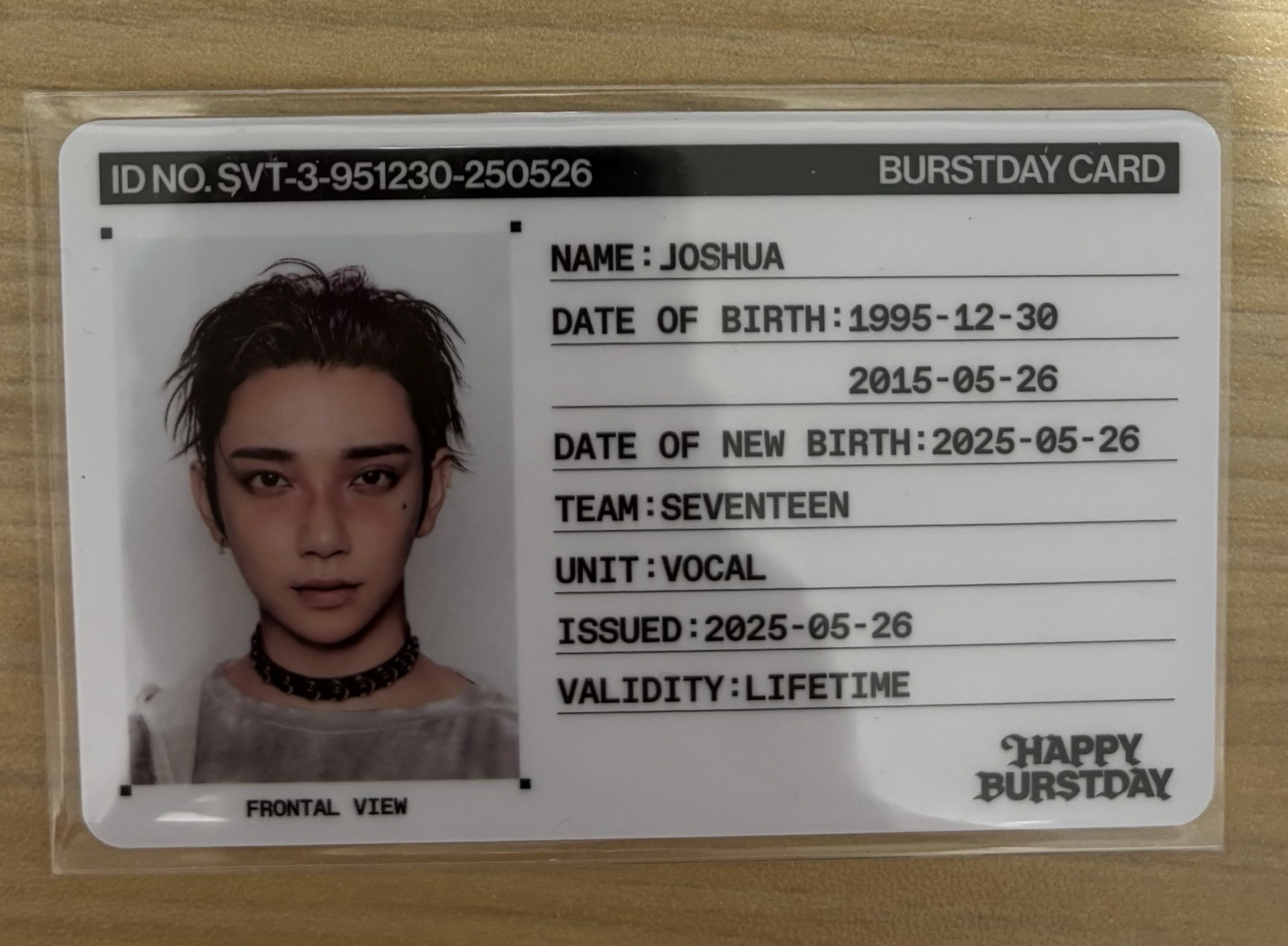 知秀Joshua 正規五ID卡