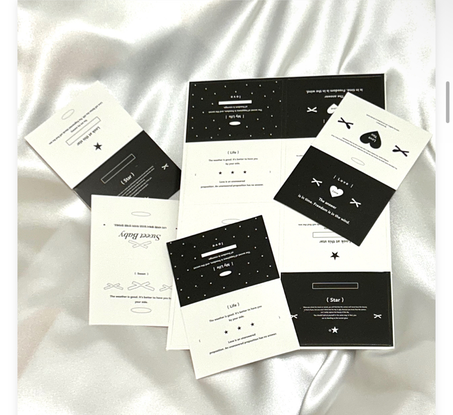 黑白卡頭（10*7） （8個）