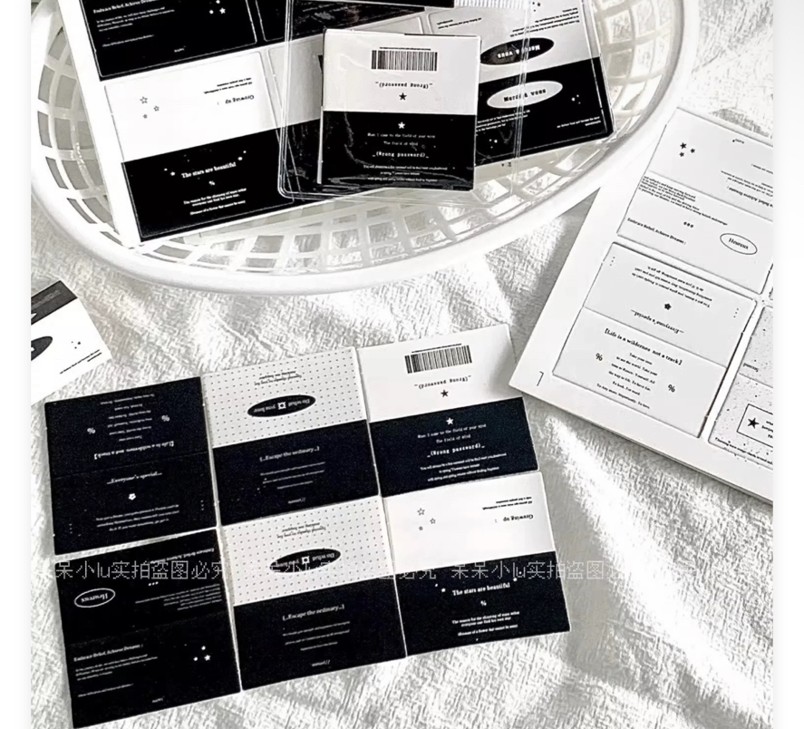 迷你黑白卡頭（6個）